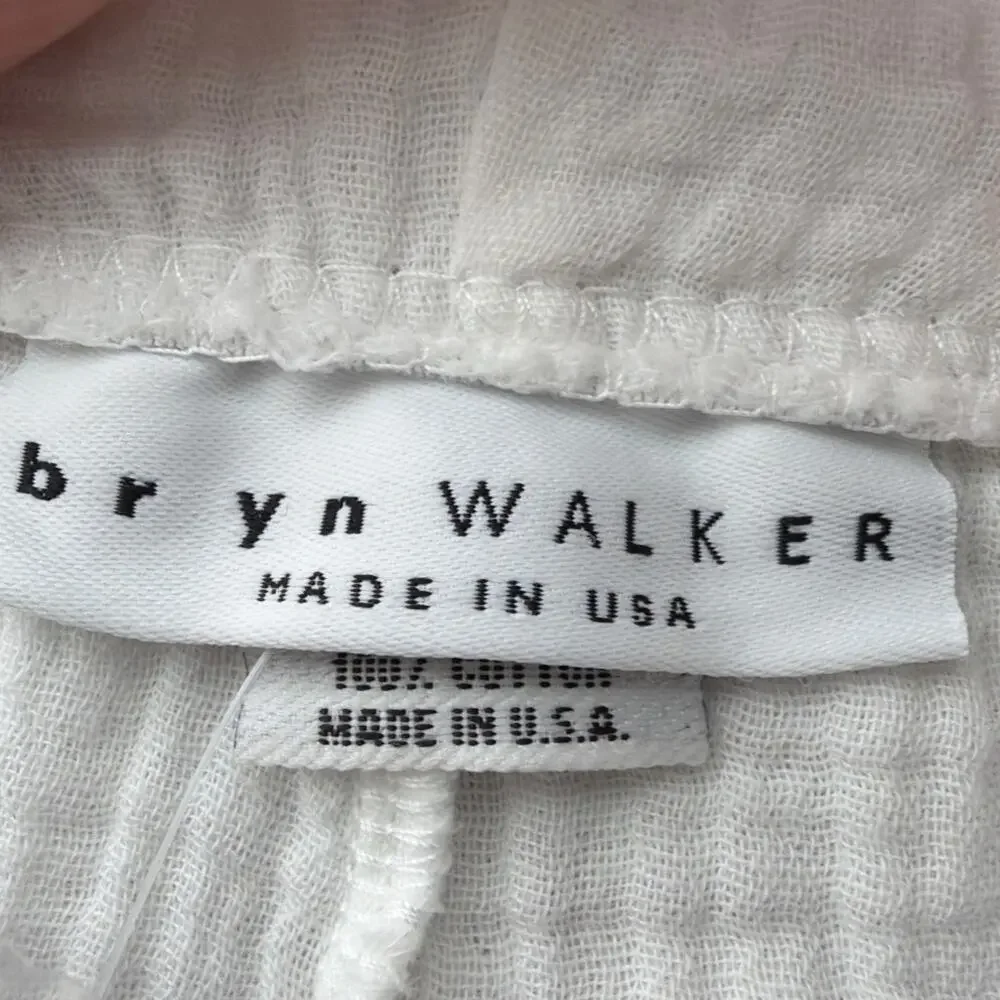 bryn WALKER White Waffle Knit Pants Size XL Quiet Luxury Coastal Summer NWT